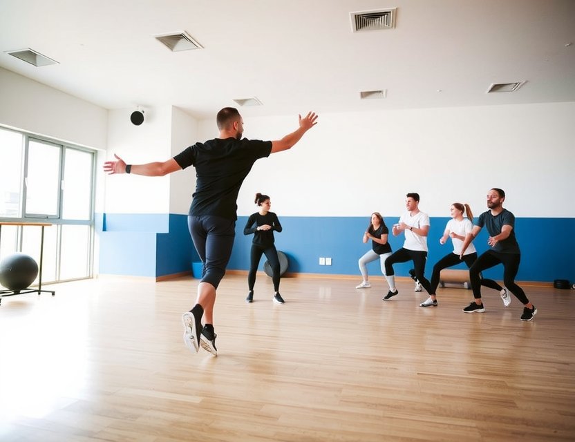 HIIT class in action